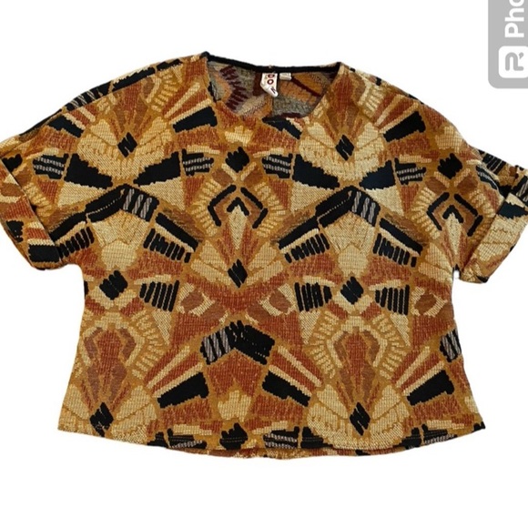 Dolan Left Coast Seraphina Tapestry Textured Crop Shirt XS Anthropologie - Picture 1 of 7